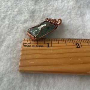 Wire wrapped crystal pendant